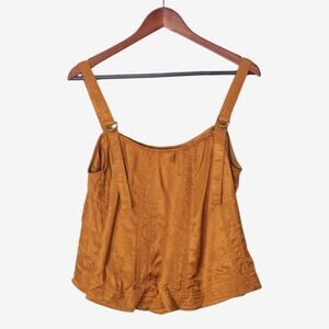 NEW Anthropologie Women’s Top Indie Boho Western Revival Orange Size Large
